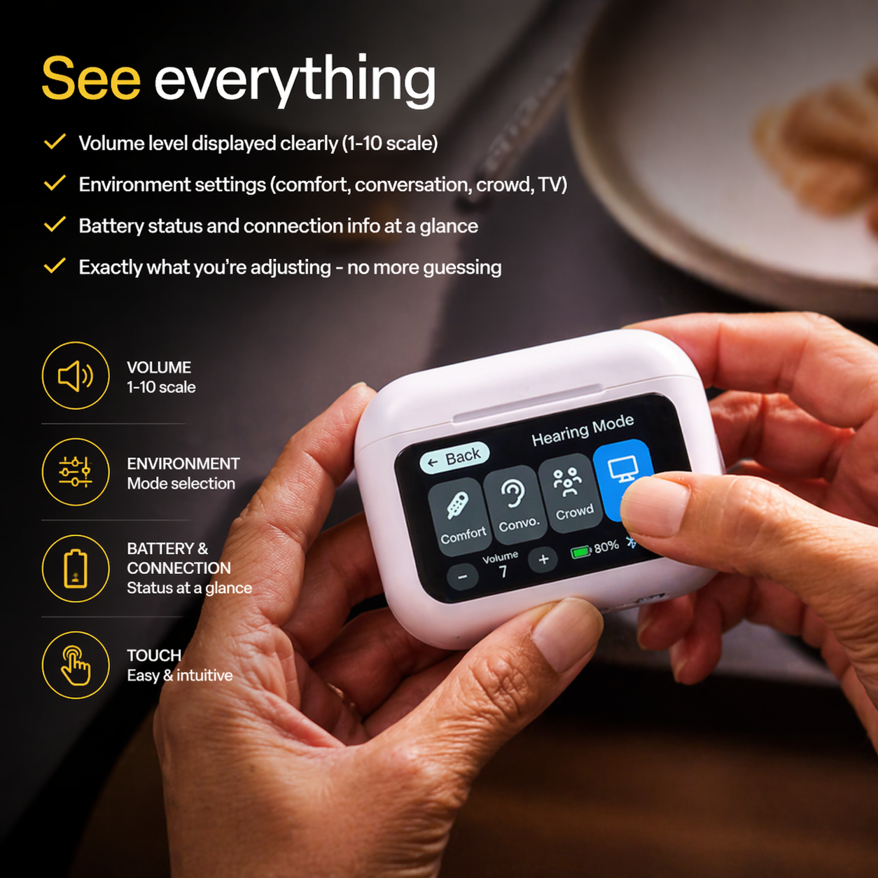 🔥 Bestseller of 2026! Pryxo™ Ear-Hook Smart AI Hearing Aid – Hear Clearly, Regain Your Confidence 💖