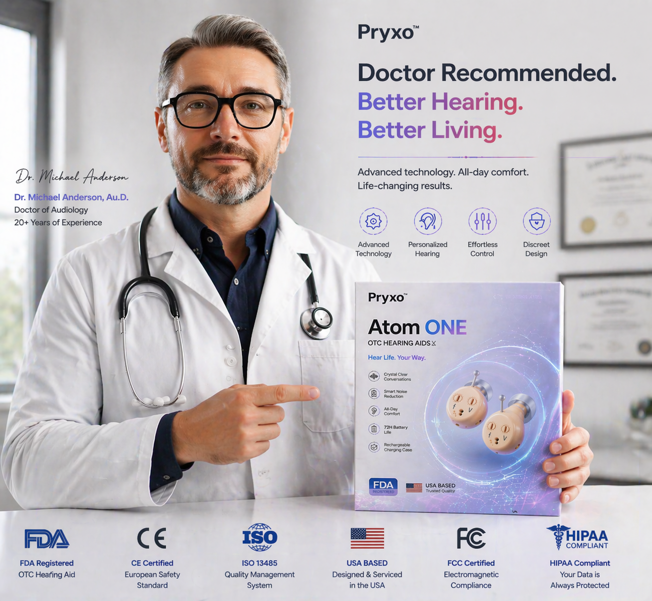 🔥 Today Only! Pryxo™ Atom ONE OTC Hearing Aid — Up to 85% OFF + Hear Every Word Clearly Again 👂✨