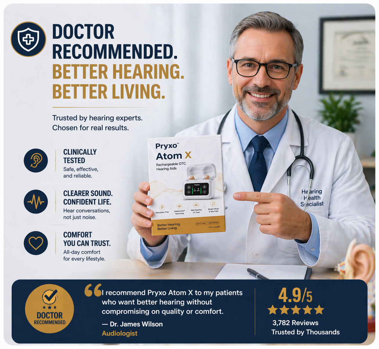 🔥 Bestseller of 2026! Pryxo™ Ear-Hook Smart AI Hearing Aid – Hear Clearly, Regain Your Confidence 💖